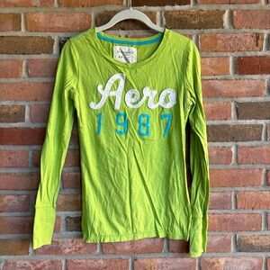 Aeropostale Lime Green Aero 1987 Tee